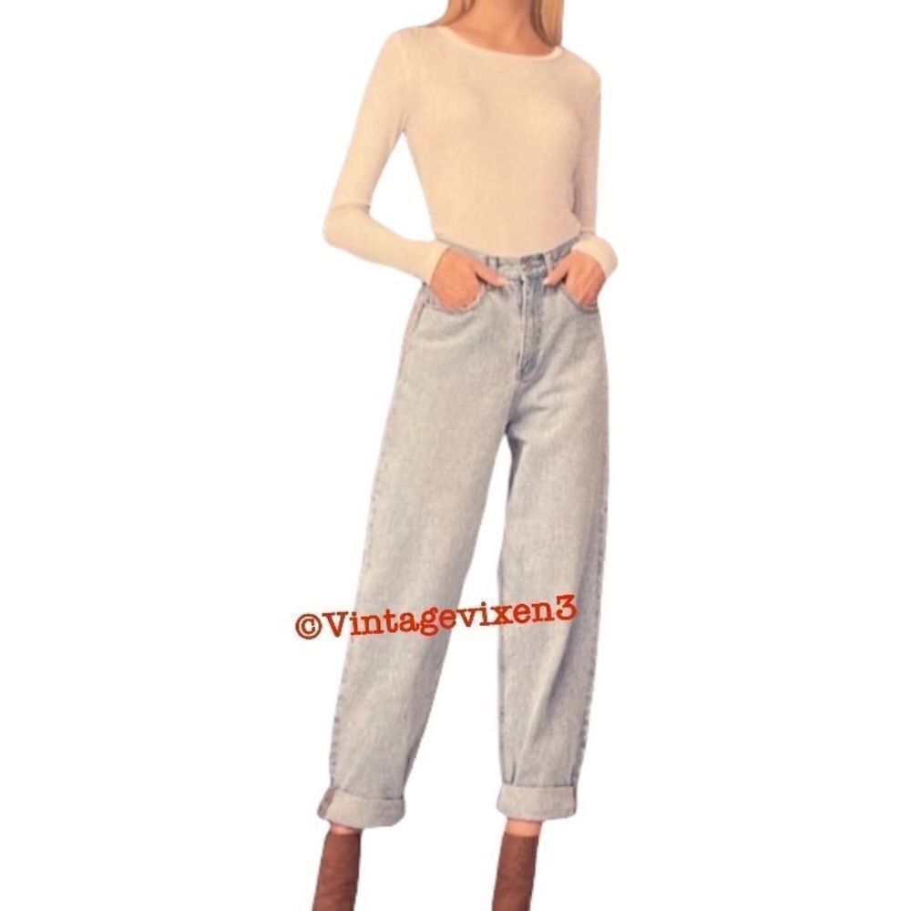 Simple Society High waist rise balloon jean jeans roll cuff NEW NWT light wash